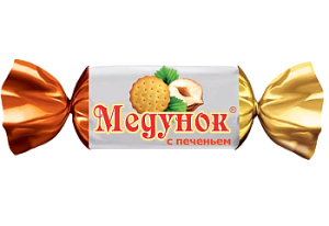 Конфеты Медунок с карамелью, арахисом и печеньем