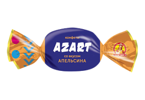 Конфета AZART со вкусом апельсина желейные глазированные